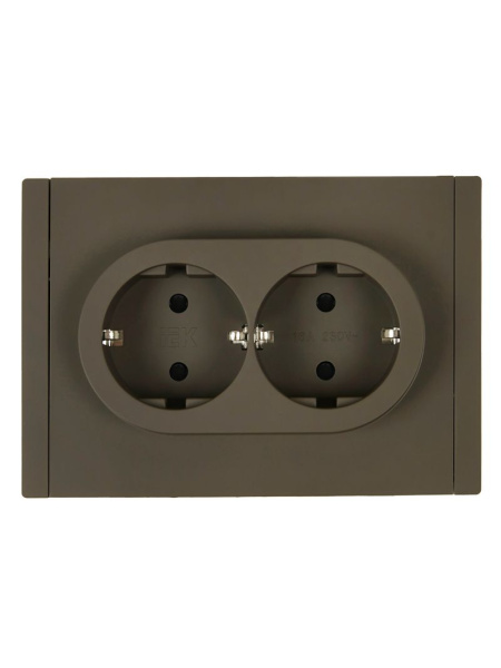 купить Фортепиано серый розетка скрытая 2-мест заземление шторки IP20  в Самаре Фортепиано серый розетка скрытая 2-мест заземление шторки IP20