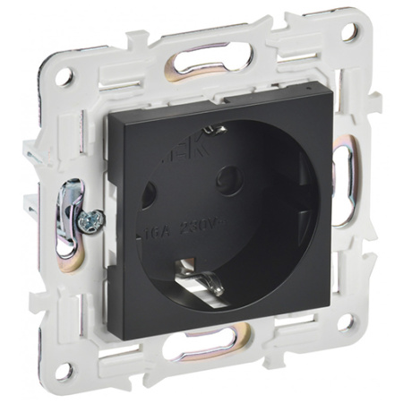 купить Сканди черный розетка скрытая 1-мест заземление шторки IP44 б/к в Самаре Сканди черный розетка скрытая 1-мест заземление шторки IP44 б/к