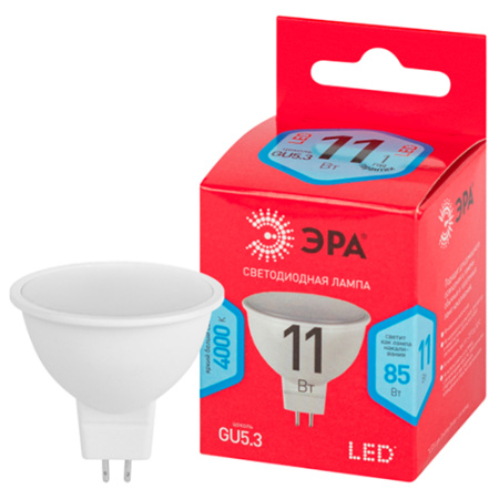 купить Лампа свд 220В GU5.3 11Вт 4000К 880лм MR16 матовая ЭРА  в Самаре Лампа свд 220В GU5.3 11Вт 4000К 880лм MR16 матовая ЭРА