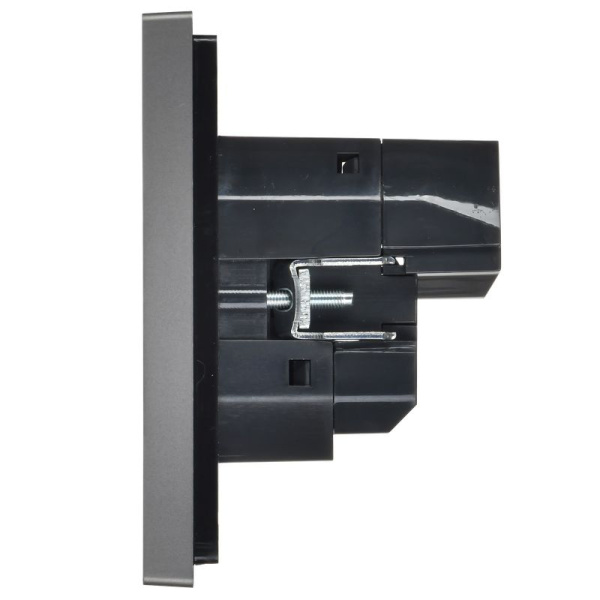 купить Фортепиано сталь розетка скрытая 1-мест заземление шторки USB IP20 3,1А в Самаре Фортепиано сталь розетка скрытая 1-мест заземление шторки USB IP20 3,1А