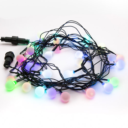 купить Гирлянда нить 5м RGB 30свд соединяемая IP20 зеленый провод шарики d18мм быстр.смена цв в Самаре Гирлянда нить 5м RGB 30свд соединяемая IP20 зеленый провод шарики d18мм быстр.смена цв