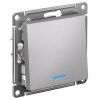 AtlasDesign алюминий выключатель 1кл с подсветкой скрытая 10А IP20 