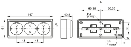 купить Октава дуб розетка открытая 3-мест заземление IP20  в Самаре Октава дуб розетка открытая 3-мест заземление IP20