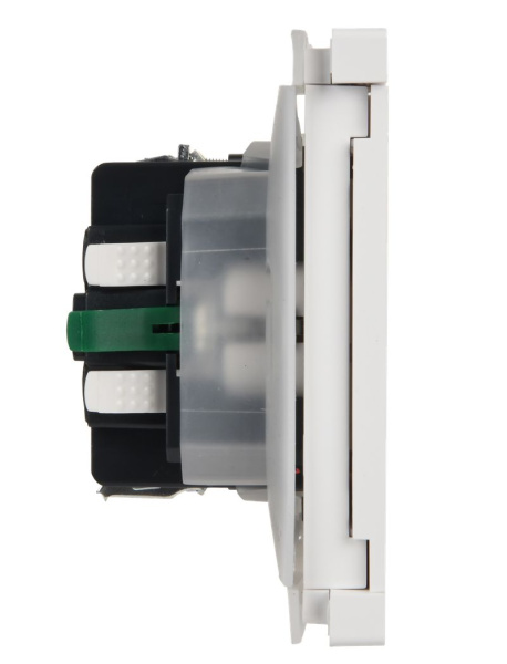 купить Фортепиано белый розетка скрытая 1-мест заземление с крышкой шторки IP44  в Самаре Фортепиано белый розетка скрытая 1-мест заземление с крышкой шторки IP44