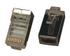 купить Разъем Jack компьютерный RJ45 8(8) Cat5e прозрачный с экраном в Самаре Разъем Jack компьютерный RJ45 8(8) Cat5e прозрачный с экраном