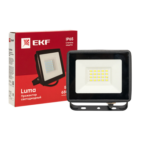купить Прожектор свд 20Вт 6500К 1600лм черный IP65 110° Luma EKF FLL-3002 в Самаре Прожектор свд 20Вт 6500К 1600лм черный IP65 110° Luma EKF FLL-3002
