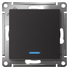 AtlasDesign карбон переключатель 1кл с подсветкой скрытая 10А IP20 