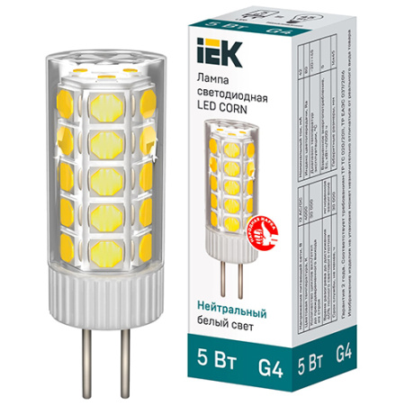 купить Лампа капсула свд 12В G4 5Вт 4000К 475лм IEK в Самаре Лампа капсула свд 12В G4 5Вт 4000К 475лм IEK