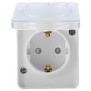 AtlasDesign Profi54 белый розетка открытая 1-мест шторки IP54 