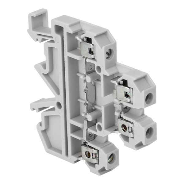 купить Зажим клеммный DIN-рейка 4мм2 32А серый EKF двухуровневая в Самаре Зажим клеммный DIN-рейка 4мм2 32А серый EKF двухуровневая