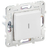 Сканди арктический белый выключатель проходной 1кл с подсветкой скрытая 10А IP20