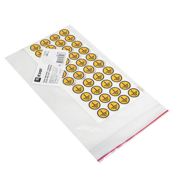 купить Самоклеящаяся этикетка "Заземление" 20*20мм EKF в Самаре Самоклеящаяся этикетка "Заземление" 20*20мм EKF