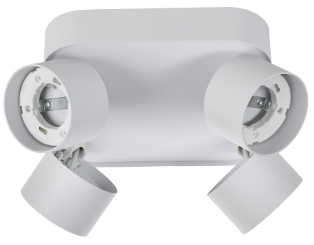 купить Светильник настенный (спот) 4*15Вт GX53 белый поворотный IEK в Самаре Светильник настенный (спот) 4*15Вт GX53 белый поворотный IEK