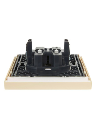 купить Фортепиано ваниль розетка скрытая 2-мест шторки быстрозажим. клем. IP20  в Самаре Фортепиано ваниль розетка скрытая 2-мест шторки быстрозажим. клем. IP20