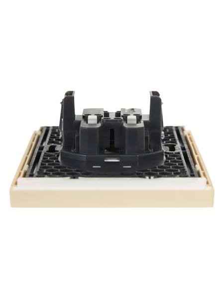 купить Фортепиано ваниль розетка скрытая 2-мест шторки быстрозажим. клем. IP20  в Самаре Фортепиано ваниль розетка скрытая 2-мест шторки быстрозажим. клем. IP20