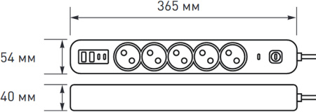 купить Удлинитель 5-мест 1,5м ПВС 3*1,5 белый выкл EKF  2USB 2,4А+2USBtype-С в Самаре Удлинитель 5-мест 1,5м ПВС 3*1,5 белый выкл EKF  2USB 2,4А+2USBtype-С