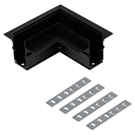 купить Коннектор угловой для встраиваемого магнитного шинопровода NOVA черный ЭРА в Самаре Коннектор угловой для встраиваемого магнитного шинопровода NOVA черный ЭРА