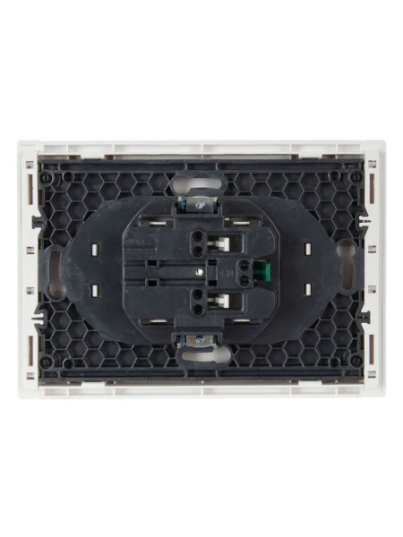 купить Фортепиано белый розетка скрытая 2-мест заземление шторки IP20  в Самаре Фортепиано белый розетка скрытая 2-мест заземление шторки IP20