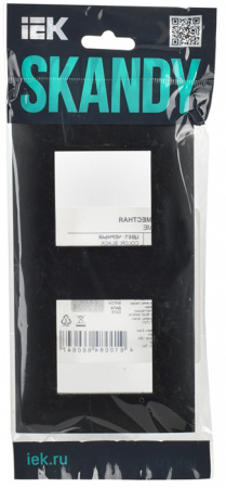 купить SKANDY Рамка 2-мест. SK-F02Bl черн. IEK в Самаре SKANDY Рамка 2-мест. SK-F02Bl черн. IEK