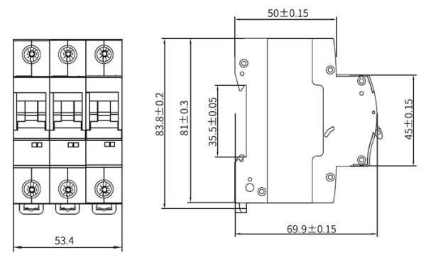 купить Автомат 3Р 6А C 4,5кА MD63S DKC YON max  в Самаре Автомат 3Р 6А C 4,5кА MD63S DKC YON max