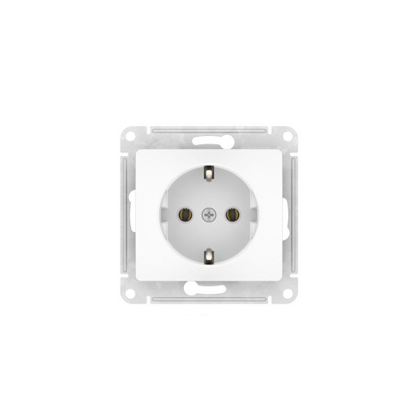 купить Атлас белый розетка скрытая 1-мест заземление быстрозажим. клем. IP20  в Самаре Атлас белый розетка скрытая 1-мест заземление быстрозажим. клем. IP20