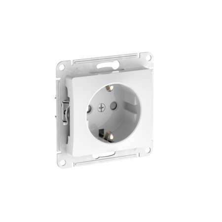 купить Атлас белый розетка скрытая 1-мест заземление шторки быстрозажим. клем. IP20  в Самаре Атлас белый розетка скрытая 1-мест заземление шторки быстрозажим. клем. IP20