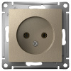 AtlasDesign шампань розетка скрытая 1-мест IP20 