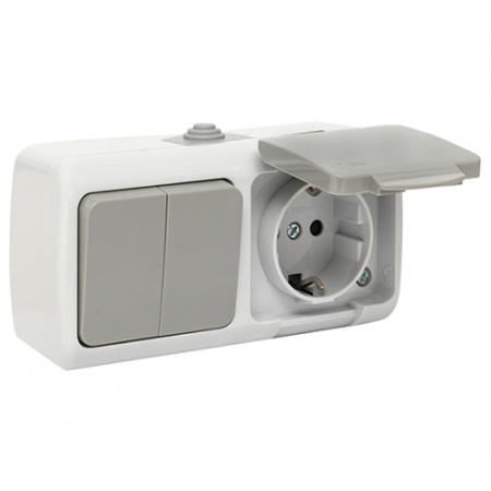 купить Мурманск серый блок Р+В2кл открытая горизонтально заземление IP54 с крышкой в Самаре Мурманск серый блок Р+В2кл открытая горизонтально заземление IP54 с крышкой