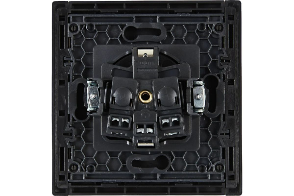 купить Фортепиано черный механизм розетки скрытая 1-мест заземление шторки IP20  в Самаре Фортепиано черный механизм розетки скрытая 1-мест заземление шторки IP20