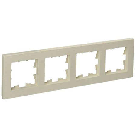 купить Брайт бежевый рифленый рамка 4-ая универсально  в Самаре Брайт бежевый рифленый рамка 4-ая универсально