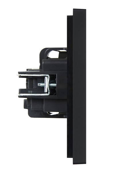 купить Фортепиано черный механизм розетки скрытая 1-мест заземление шторки IP20  в Самаре Фортепиано черный механизм розетки скрытая 1-мест заземление шторки IP20