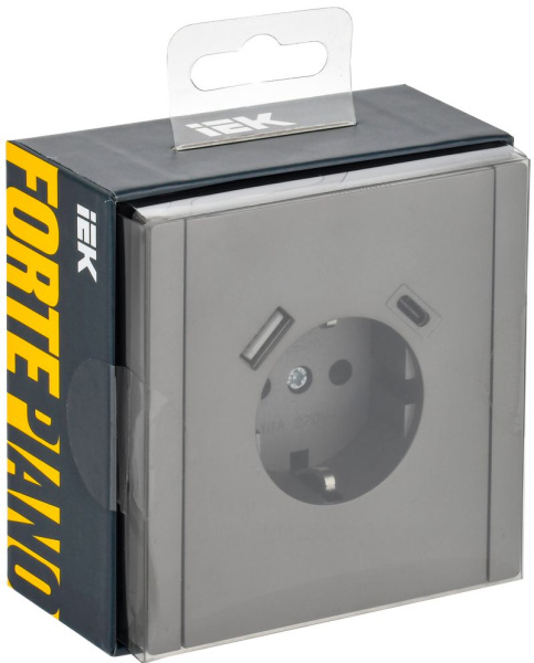 купить Фортепиано сталь розетка скрытая 1-мест заземление шторки USB IP20 18Вт в Самаре Фортепиано сталь розетка скрытая 1-мест заземление шторки USB IP20 18Вт