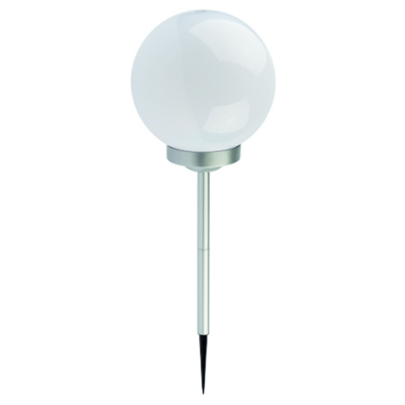 купить Светильник грунтовый свд на солнечной батарее пластик серебро 200мм IP54 ERASF22-21 шар 200мм в Самаре Светильник грунтовый свд на солнечной батарее пластик серебро 200мм IP54 ERASF22-21 шар 200мм