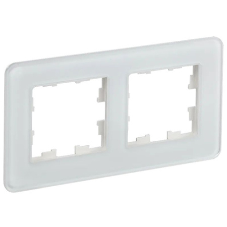 купить Брайт стекло белый рамка 2-ая универсально  в Самаре Брайт стекло белый рамка 2-ая универсально