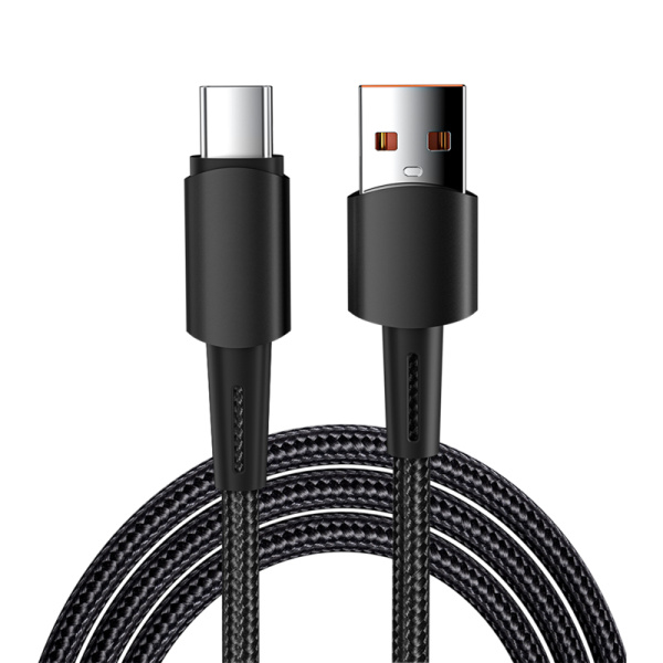 купить Кабель USB-A -Type-C 1м черный 6А Rexant в Самаре Кабель USB-A -Type-C 1м черный 6А Rexant