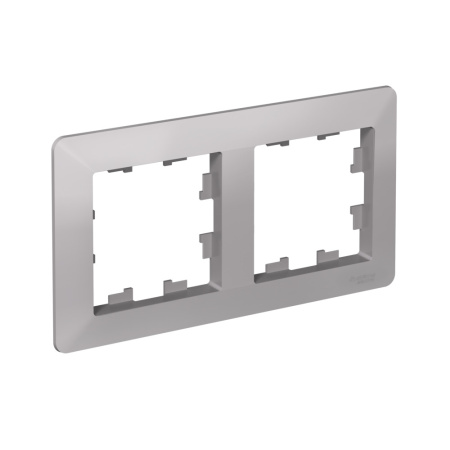 купить Atlas Design AIR алюминий/дымчатый черный рамка 2-ая универсально  в Самаре Atlas Design AIR алюминий/дымчатый черный рамка 2-ая универсально