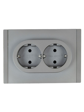 купить Фортепиано сталь розетка скрытая 2-мест заземление быстрозажим. клем. IP20  в Самаре Фортепиано сталь розетка скрытая 2-мест заземление быстрозажим. клем. IP20