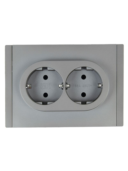 купить Фортепиано сталь розетка скрытая 2-мест заземление быстрозажим. клем. IP20  в Самаре Фортепиано сталь розетка скрытая 2-мест заземление быстрозажим. клем. IP20