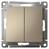 AtlasDesign шампань выключатель 2кл скрытая 10А IP20 