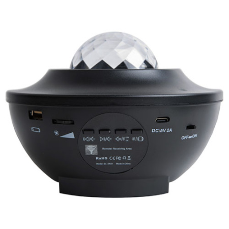 Проектор светодиодный 6Вт RGBW, Звездное небо, 2 динамика, ПДУ, Bluetooth, MP3, USB