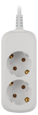 купить Удлинитель 2-мест 3м ПВС 3*0,75 белый PlexUp   в Самаре Удлинитель 2-мест 3м ПВС 3*0,75 белый PlexUp