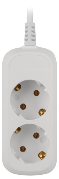 купить Удлинитель 2-мест 3м ПВС 3*0,75 белый PlexUp   в Самаре Удлинитель 2-мест 3м ПВС 3*0,75 белый PlexUp