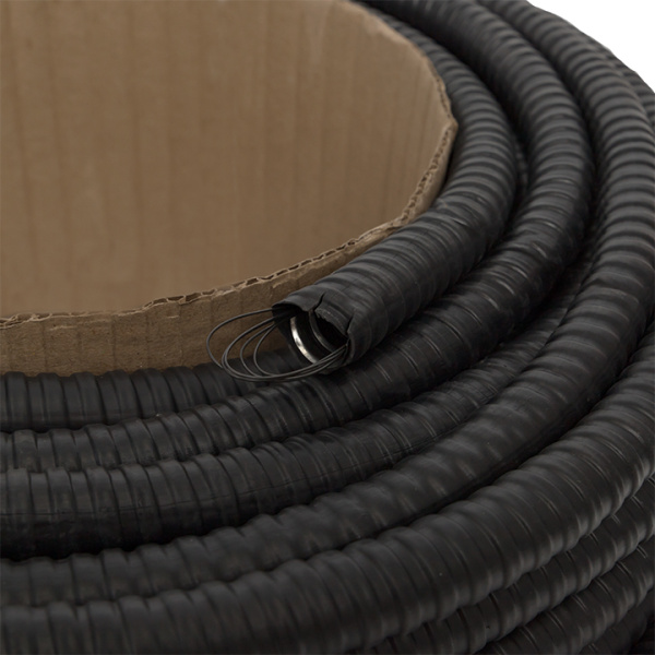 купить Металлорукав 15мм ПВХ IP65 PЗ-ЦП-НГ с протяжкой EKF 50м в Самаре Металлорукав 15мм ПВХ IP65 PЗ-ЦП-НГ с протяжкой EKF 50м