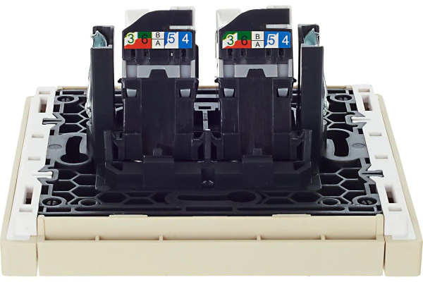 Фортепиано ваниль механизм RJ45 2x8(8) скрытая 2-ая 