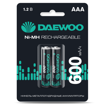 купить Аккумулятор AAA(мизинчик) 600mAh 1,2В BL2 Daewoo  в Самаре Аккумулятор AAA(мизинчик) 600mAh 1,2В BL2 Daewoo