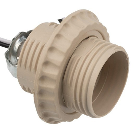 купить Патрон подвесной E27 пластик бело-бежевый Rexant с проводом 20см в Самаре Патрон подвесной E27 пластик бело-бежевый Rexant с проводом 20см