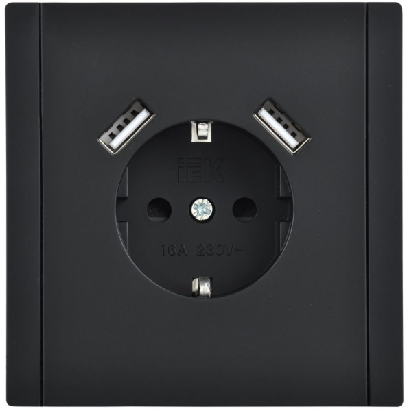 купить Фортепиано черный механизм розетки скрытая 1-мест заземление шторки USB IP20 3,1А в Самаре Фортепиано черный механизм розетки скрытая 1-мест заземление шторки USB IP20 3,1А