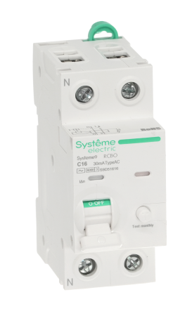Дифавтомат 2Р 16А C тип AC 30мА 6кА 2мод S9D Systeme Electric Systeme9