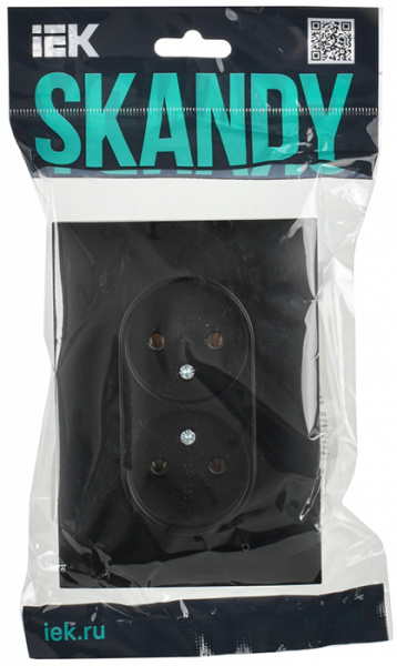 купить Сканди черный розетка скрытая 2-мест IP20 в Самаре Сканди черный розетка скрытая 2-мест IP20