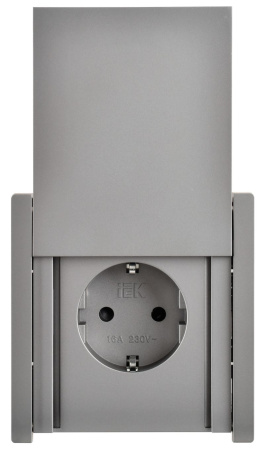 купить Фортепиано сталь розетка скрытая 1-мест заземление с крышкой шторки IP44  в Самаре Фортепиано сталь розетка скрытая 1-мест заземление с крышкой шторки IP44
